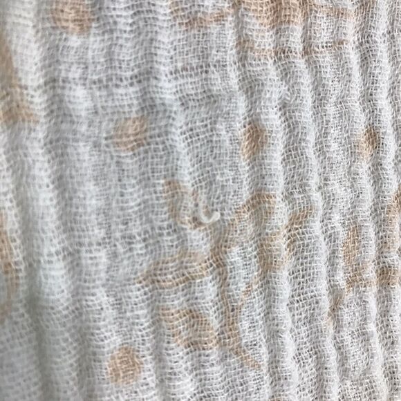 Little Unicorn Floral Baby Muslin Swaddle Blanket Peach Orange Cotton Flower - Picture 4 of 6